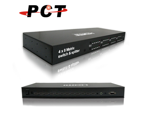 【PCT】HDMI 1.4版 4進8出矩陣式切換器 (MHS484)