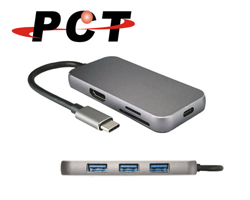 【PCT】USB-C 4合1(HDMI + SD + TF + USB3.0 + PD)擴充座(PK143L)