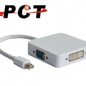 【PCT】Mini DisplayPort 轉 HDMI / DVI / VGA 轉接器(DHD13V)