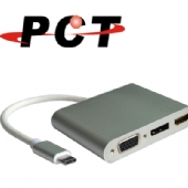 【PCT】USB type-C轉HDMI/ DP/ VGA轉接器(UHP311V)