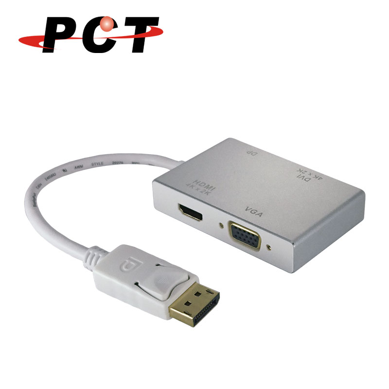 【PCT】DP轉HDMI+VGA+DVI+DP多合一擴充座(DHD14)
